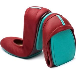 Tieks Red Leather Ballet Flats 10